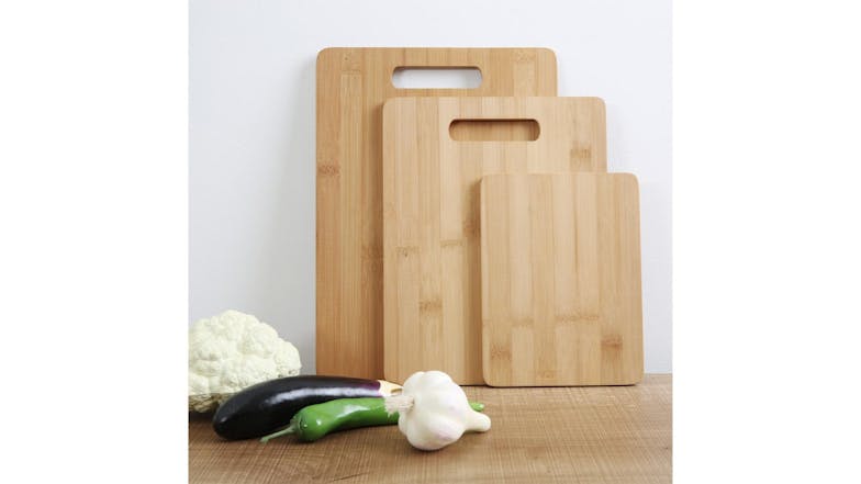 Gourmet Kitchen Bamboo Cutting Board Set 3pcs.