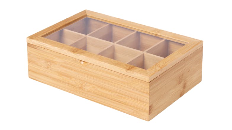 Sherwood 8 Compartment Bamboo Tea Box