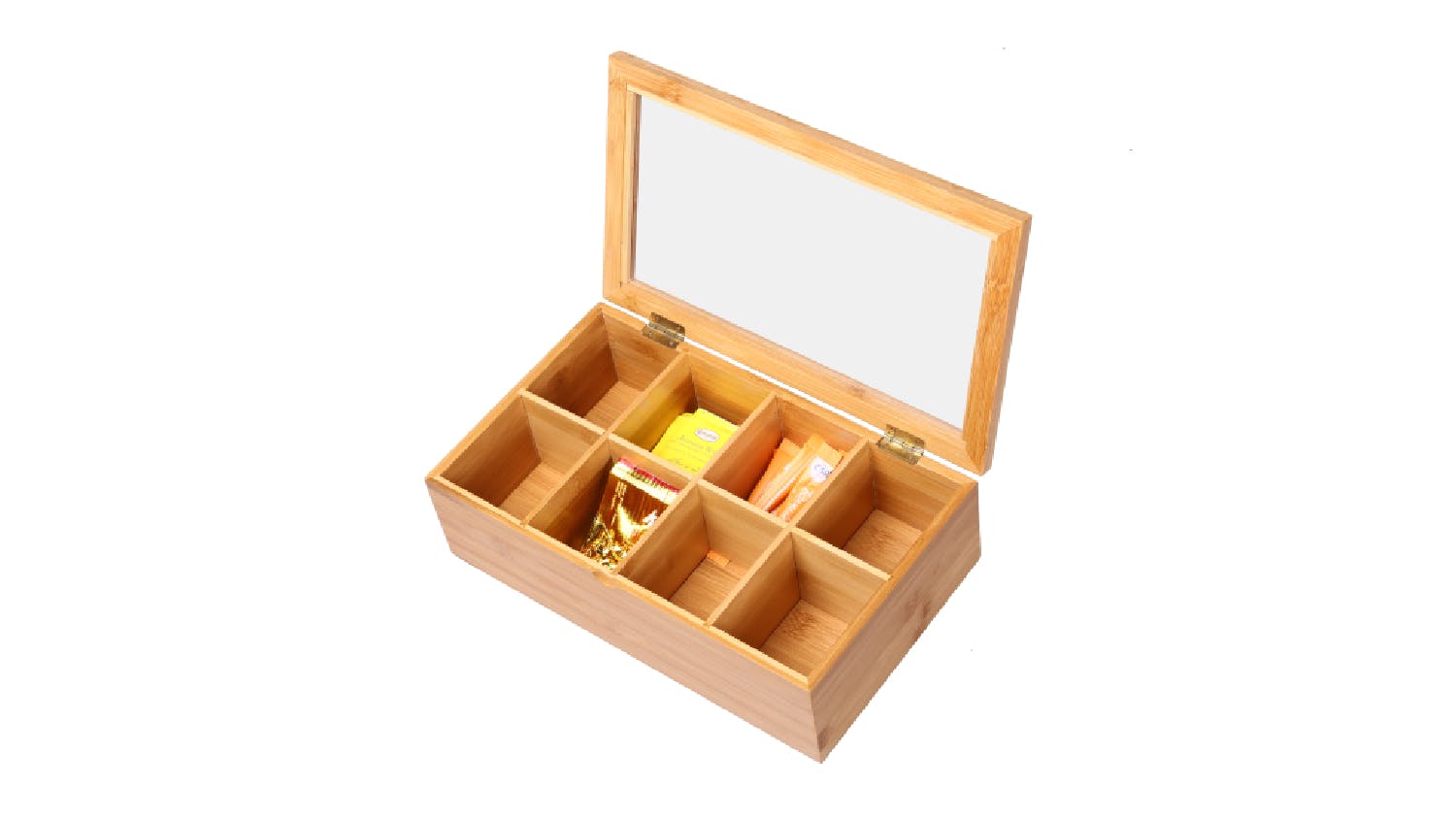 Sherwood 8 Compartment Bamboo Tea Box