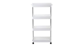 Sherwood Extra Wide 4 Tier Storage Trolley - White