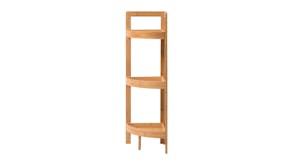 TAKARA Okin 3 Tier Bamboo Corner Shelf