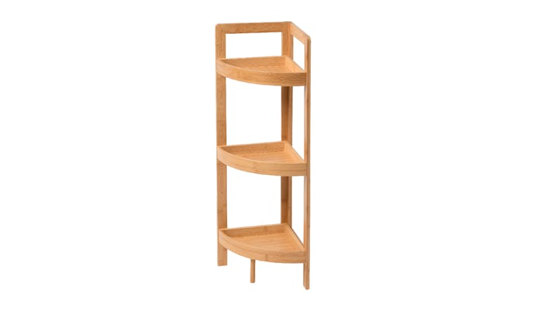 TAKARA Okin 3 Tier Bamboo Corner Shelf