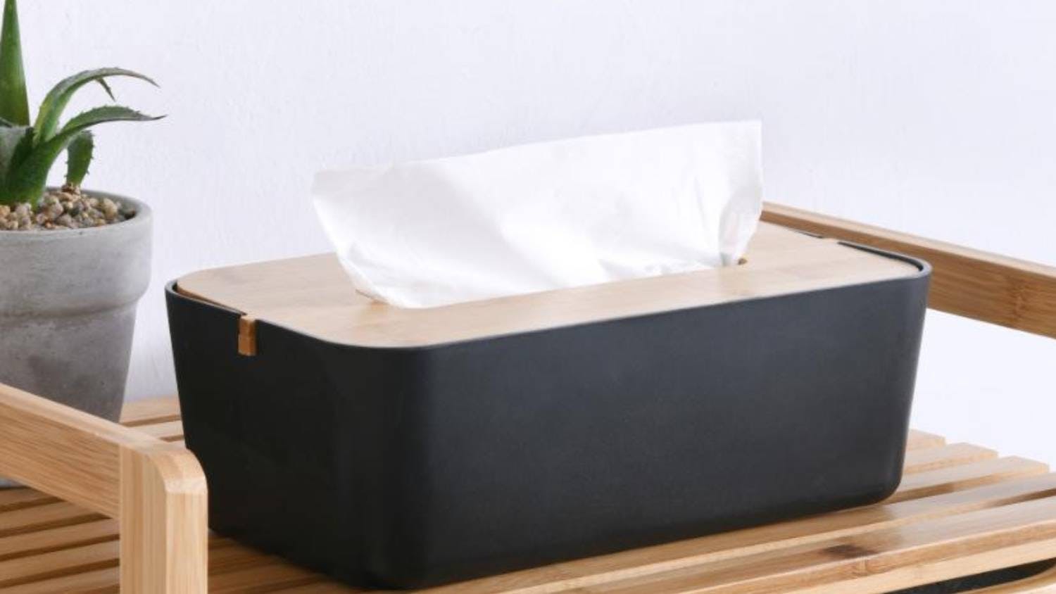 TAKARA Bamboo Tissue Box Large - Black