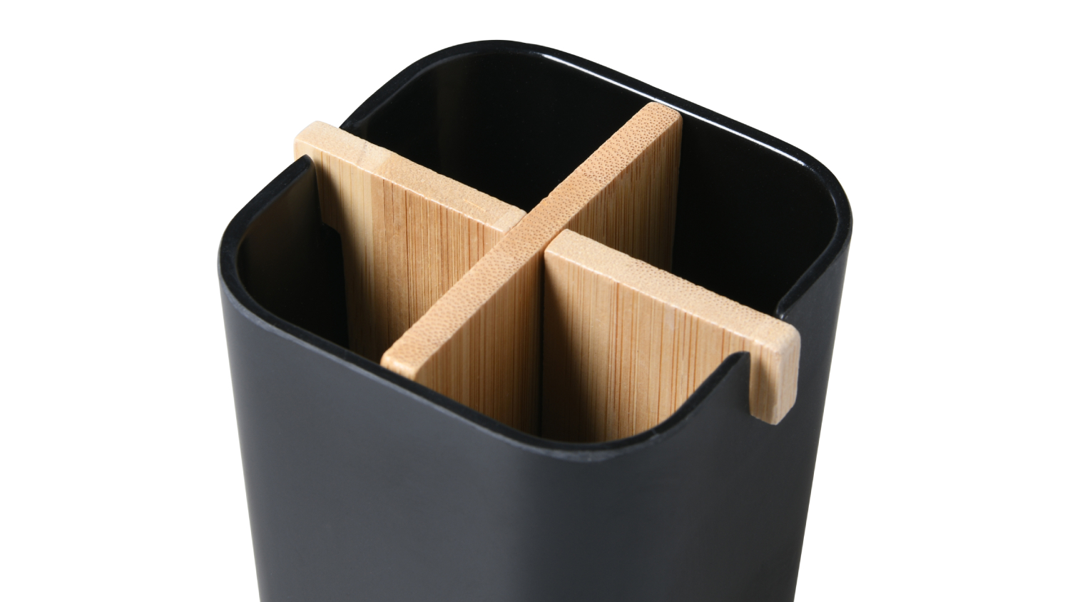 TAKARA Bamboo Toothbrush Caddy - Black