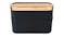 TAKARA Stackable Bamboo Jewellery Storage Containers with Lid - Black