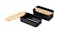 TAKARA Stackable Bamboo Jewellery Storage Containers with Lid - Black