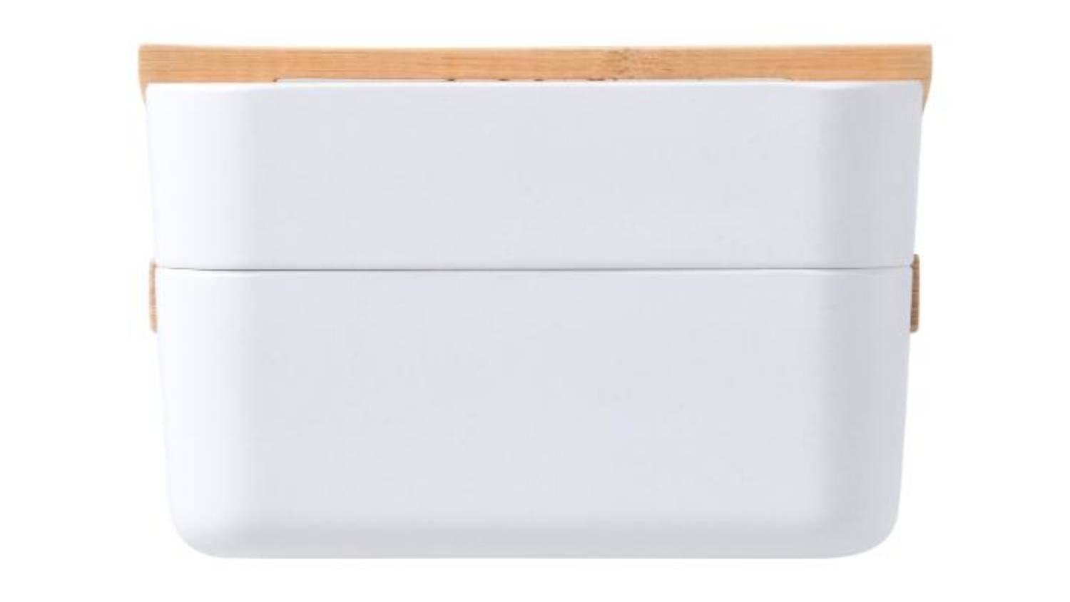 TAKARA Stackable Bamboo Jewellery Storage Containers with Lid - White
