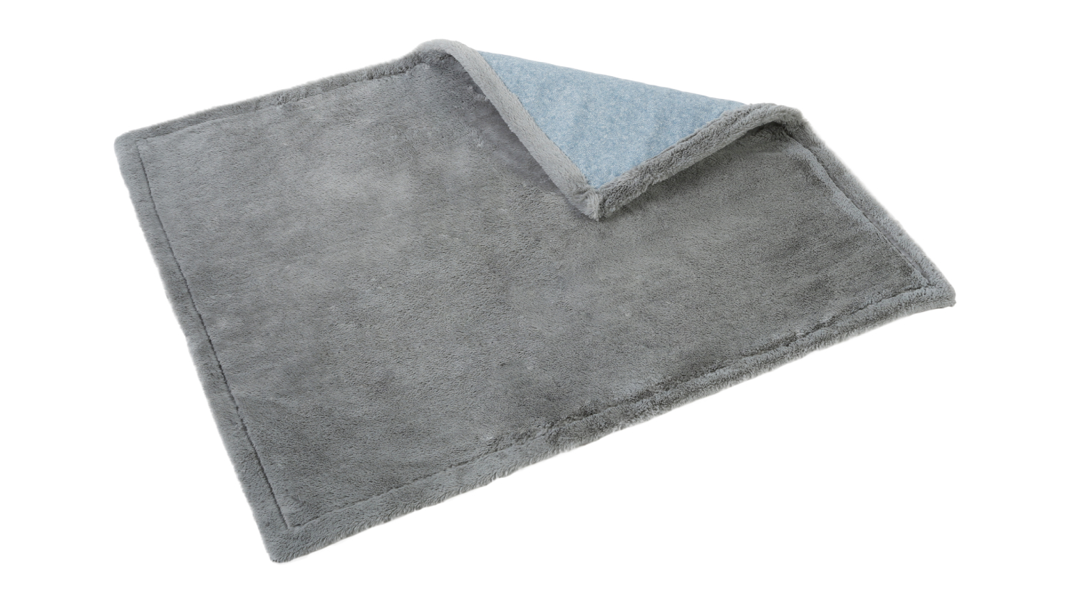 Charlie's Reversible Faux Fur Pet Blanket Medium Blue/Grey Harvey