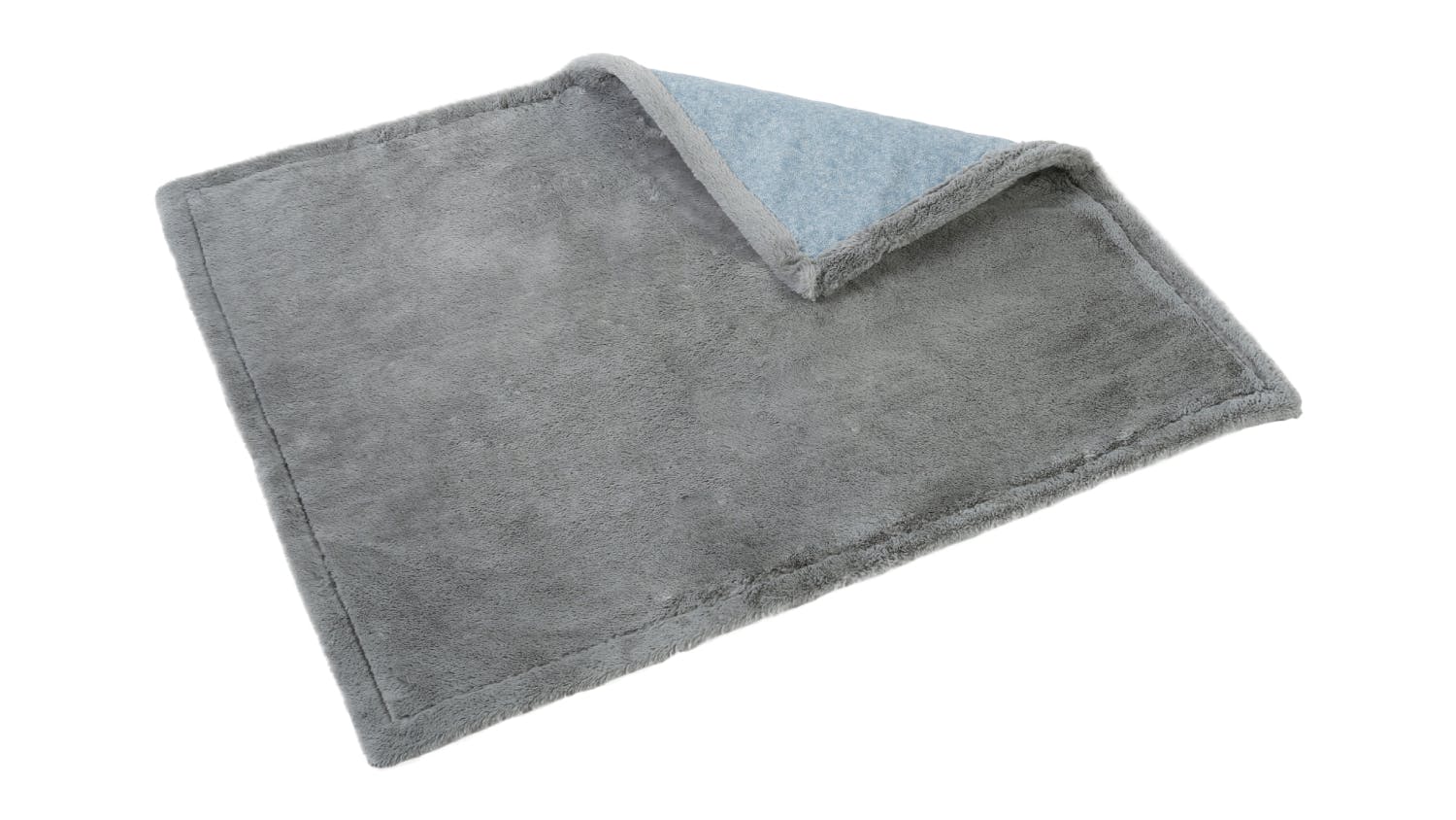 Charlie's Reversible Faux Fur Pet Blanket Large - Blue/Grey