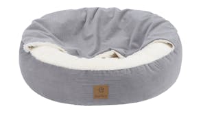 Charlie's Teddy Fleece Ultra-Soft Memory Foam Pet Sofa Small - Dove Grey