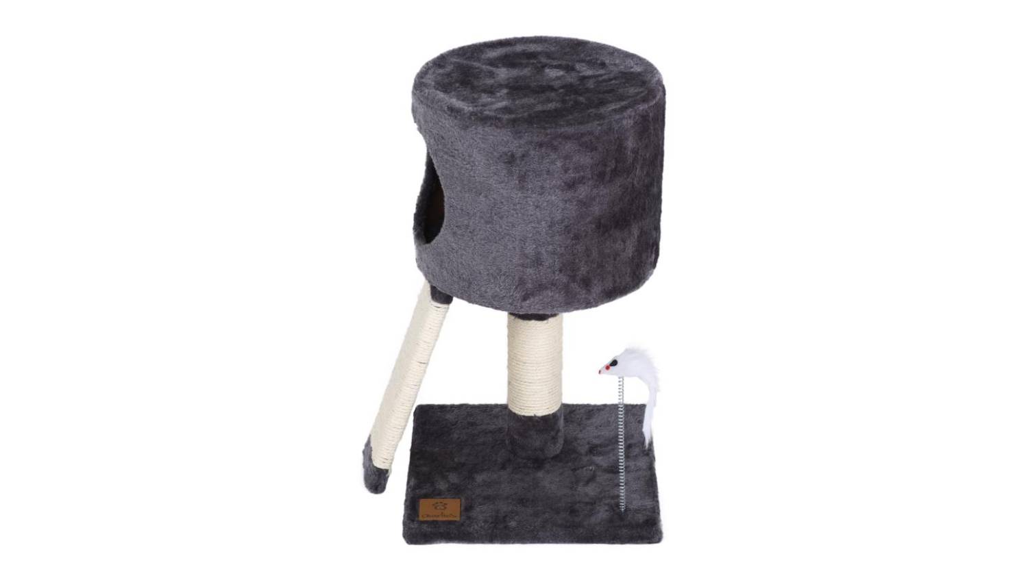 Charlie's Cat Sisal Scratcher with Cubby Hole, Toy - Charcoal