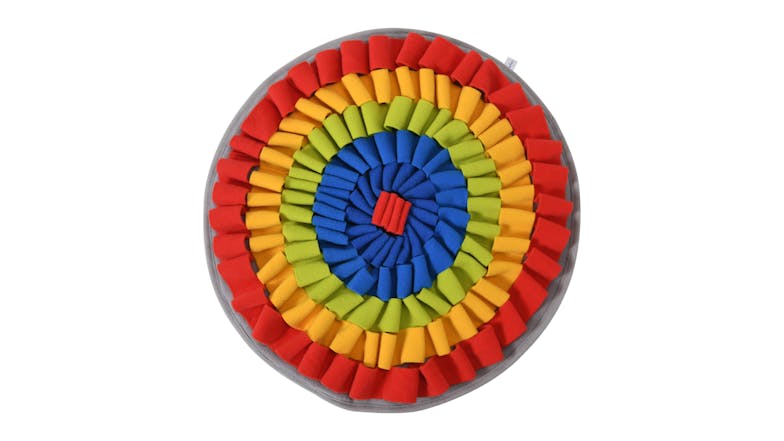 Charlie's Snoofy Pet Enrichment Round Snuffle Mat - Multicoloured