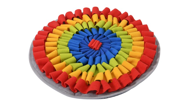 Charlie's Snoofy Pet Enrichment Round Snuffle Mat - Multicoloured