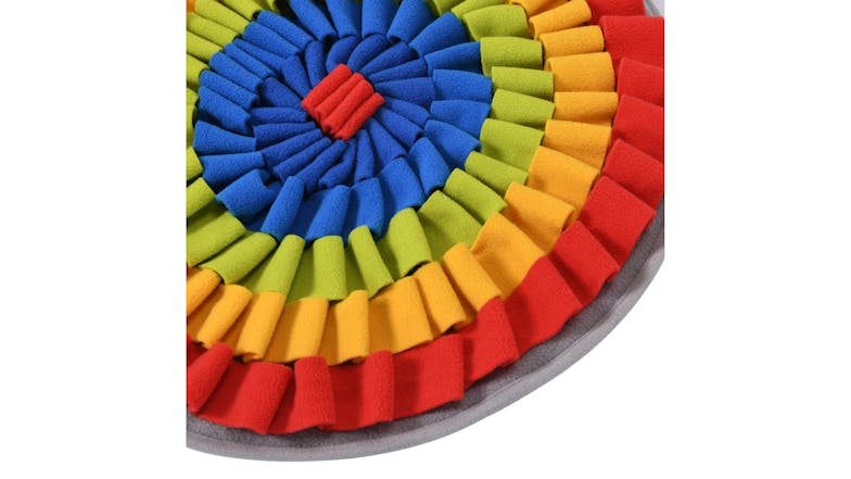 Charlie's Snoofy Pet Enrichment Round Snuffle Mat - Multicoloured