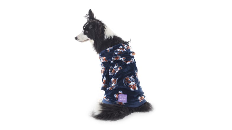 Uggo Wear Sherpa Fleece Pet Hoodie Medium - Navy Tig-AWR