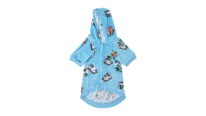 Uggo Wear Sherpa Fleece Pet Hoodie Extra Small - Teal Wassap'B