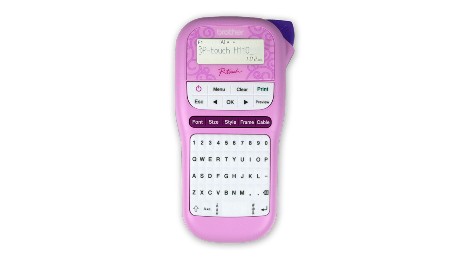 Brother PTH110PK Portable Label Maker - Pink