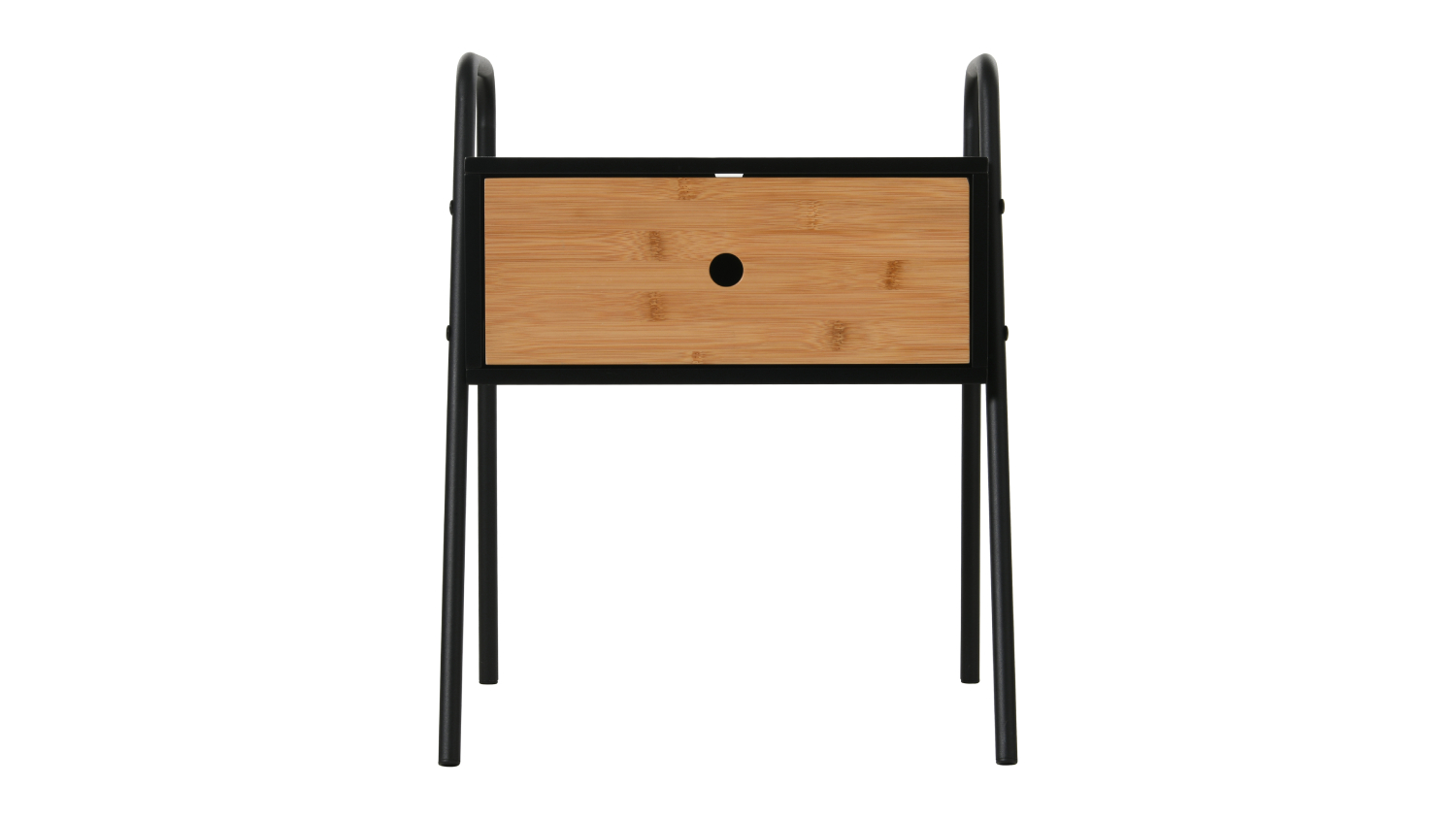 Sherwood Oliver Modern Bedside Table - Black/Natural