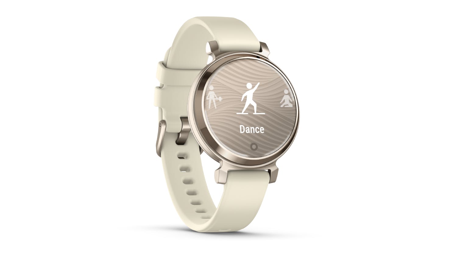 Garmin Lily Smartwatch Cream Gold Case and Coconut Silicone