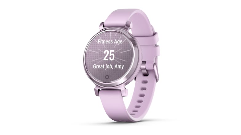 Garmin Lily 2 Smartwatch - Metallic Lilac Case and Lilac Silicone Band (GPS, Bluetooth)