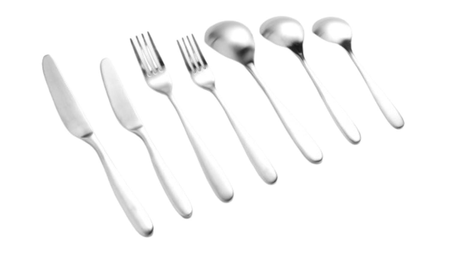 Nouveau Cutlery Set 56pcs. - Matte Silver