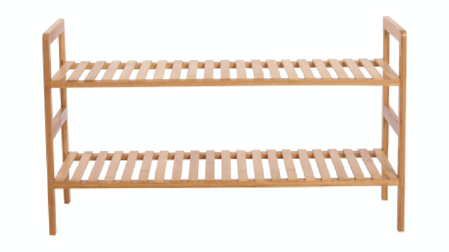 Sherwood 2 Tier Natural Bamboo Shoe Rack