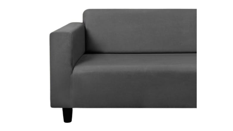 Sherwood Faux Suede 3 Seater Couch Cover - Charcoal