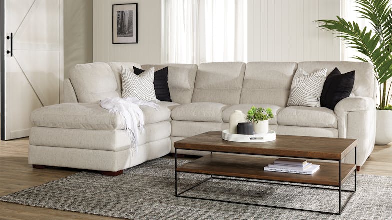 Valentina 4 Seater Fabric Corner Sofa with Chaise