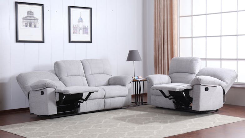 Casabella 2 Piece Fabric Recliner Lounge Suite