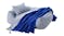 Charlie's Hampton Dog Bed with Blanket, Pillow Medium - Herringbone Blue/Grey