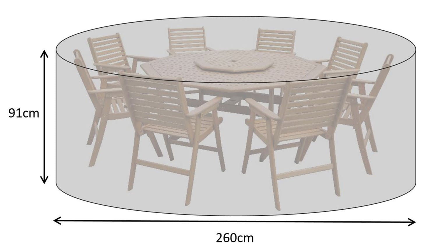 Outdoor Furniture Round Cover - Large