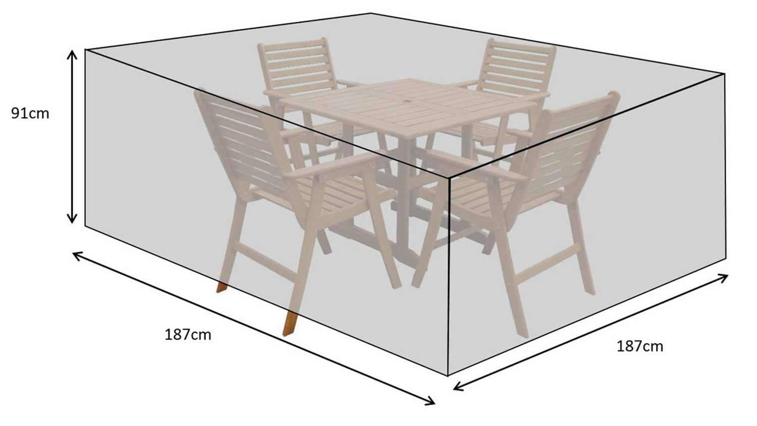 Outdoor Furniture Square Cover - Small
