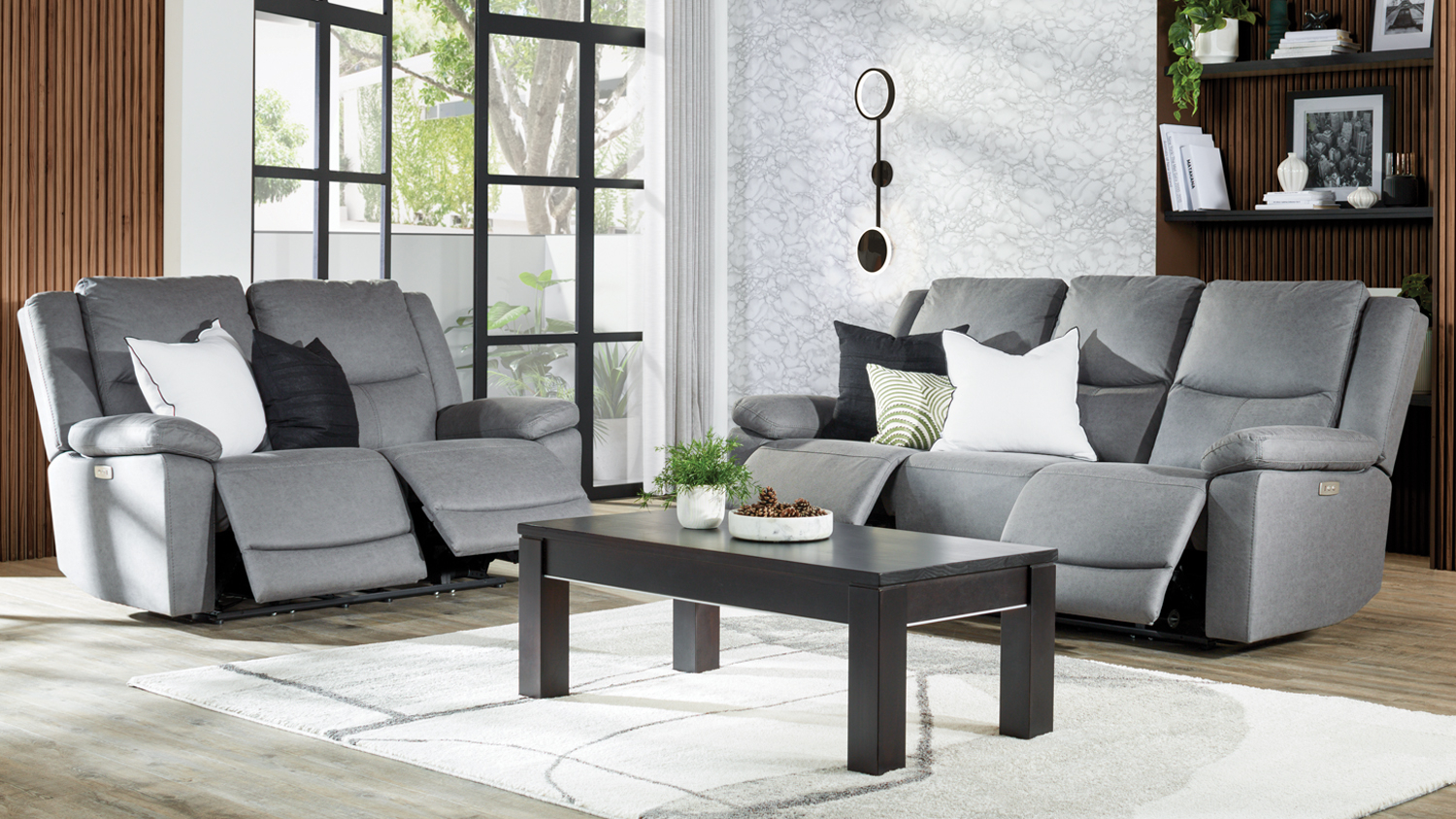 Savoy 2 Piece Fabric Electric Recliner Lounge Suite