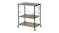 Sherwood Rustic Wooden 3 Shelf Serving Trolley - Dark Timber/Black