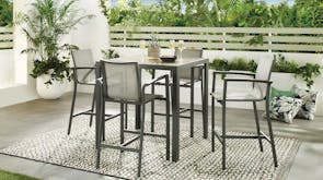 Wardell 5 Piece Outdoor Bar Setting