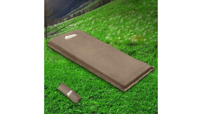 Weisshorn Self-Inflating Camping Mattress Single - Coffee