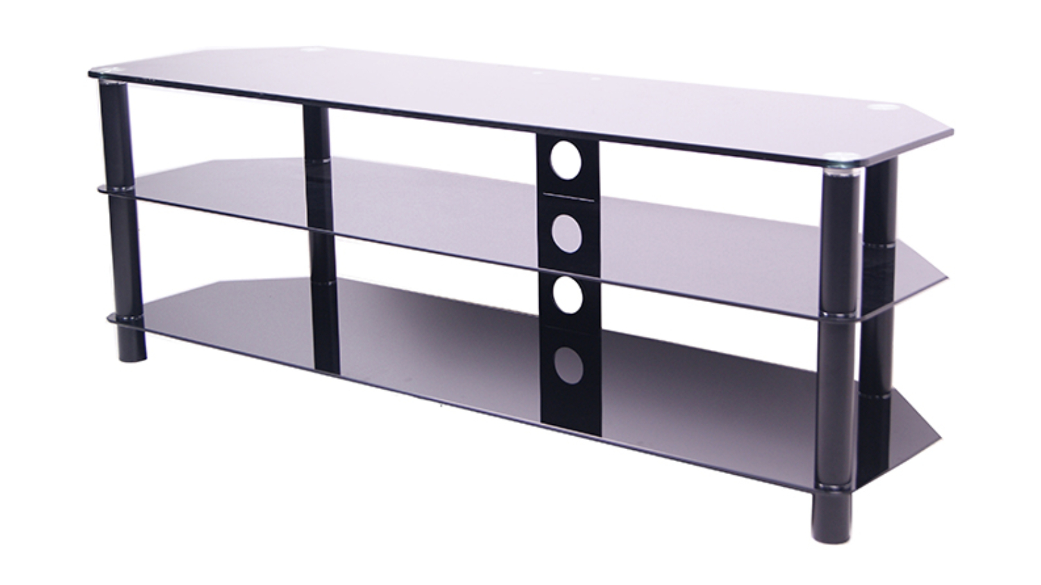 AVS 1.5m TV/AV Entertainment Centre Stand - Black Glass (TCR1500)