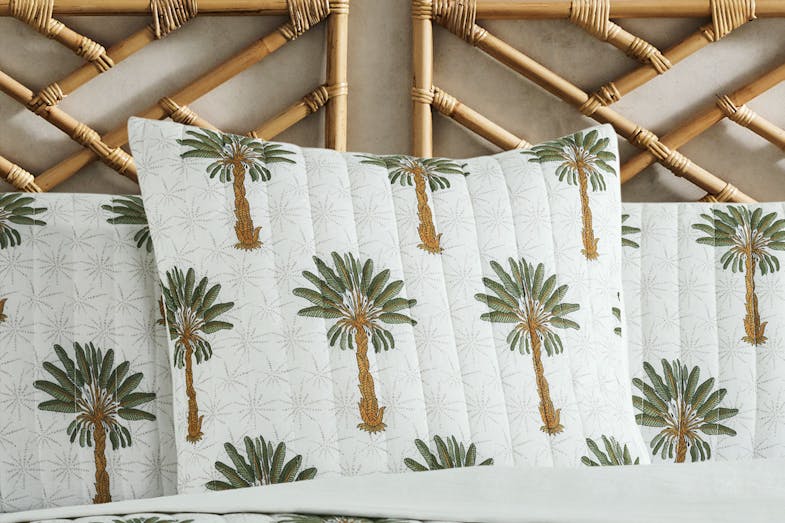 Palms Olive Duvet Cover