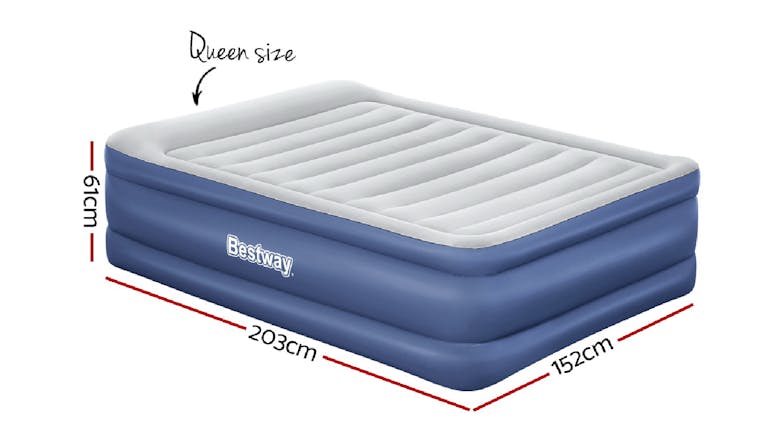 Bestway Tritech Air Mattress with Built-In Pump Queen 61cm