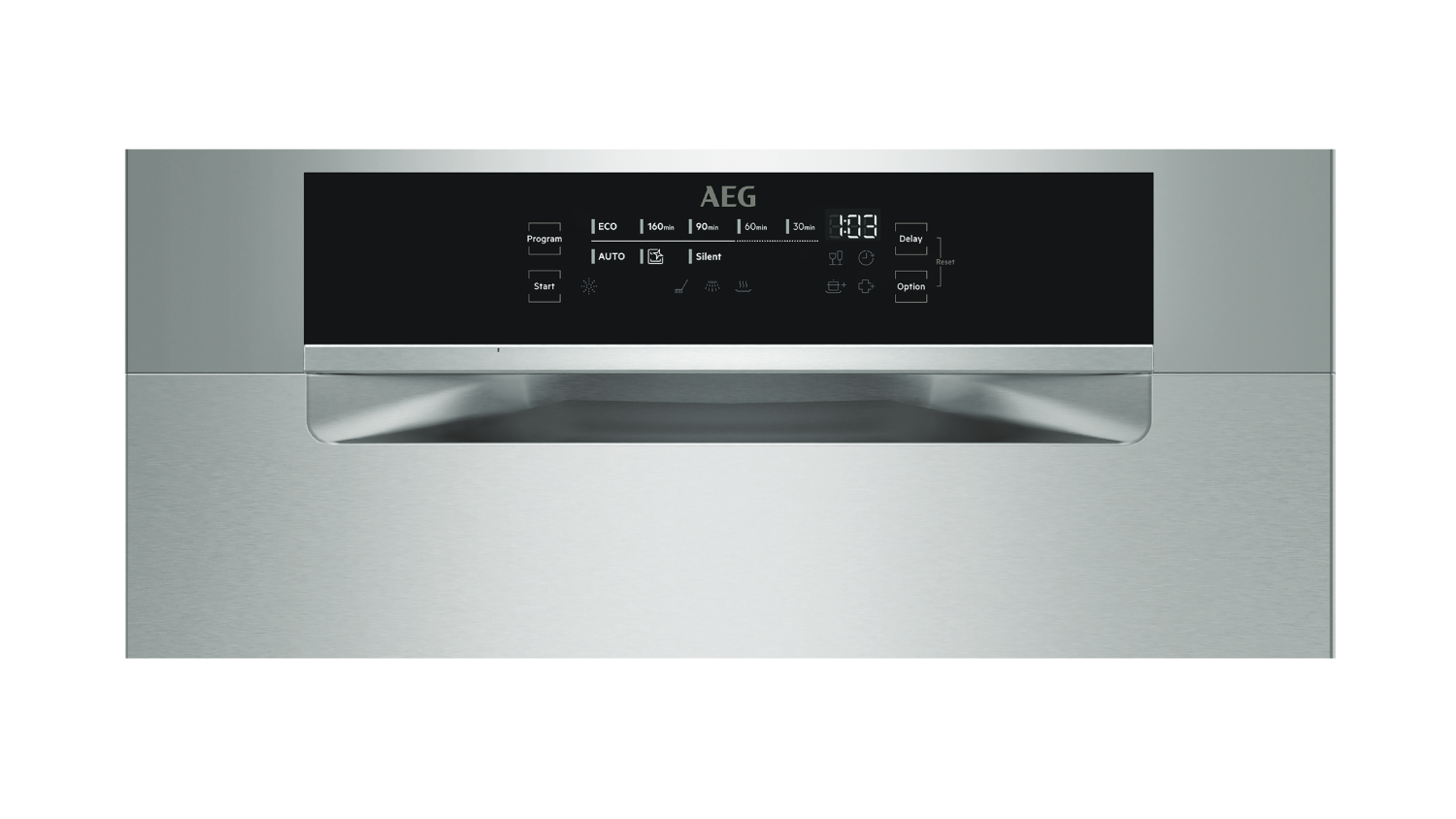 AEG 15 Place Setting 7 Program BuiltUnder Dishwasher Stainless Steel (FFE73700PM) Harvey