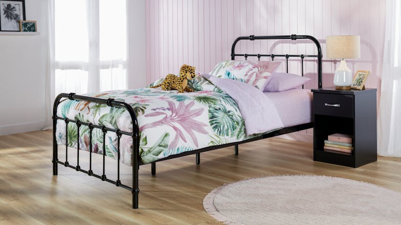 Austen King Single Bed Frame - Black