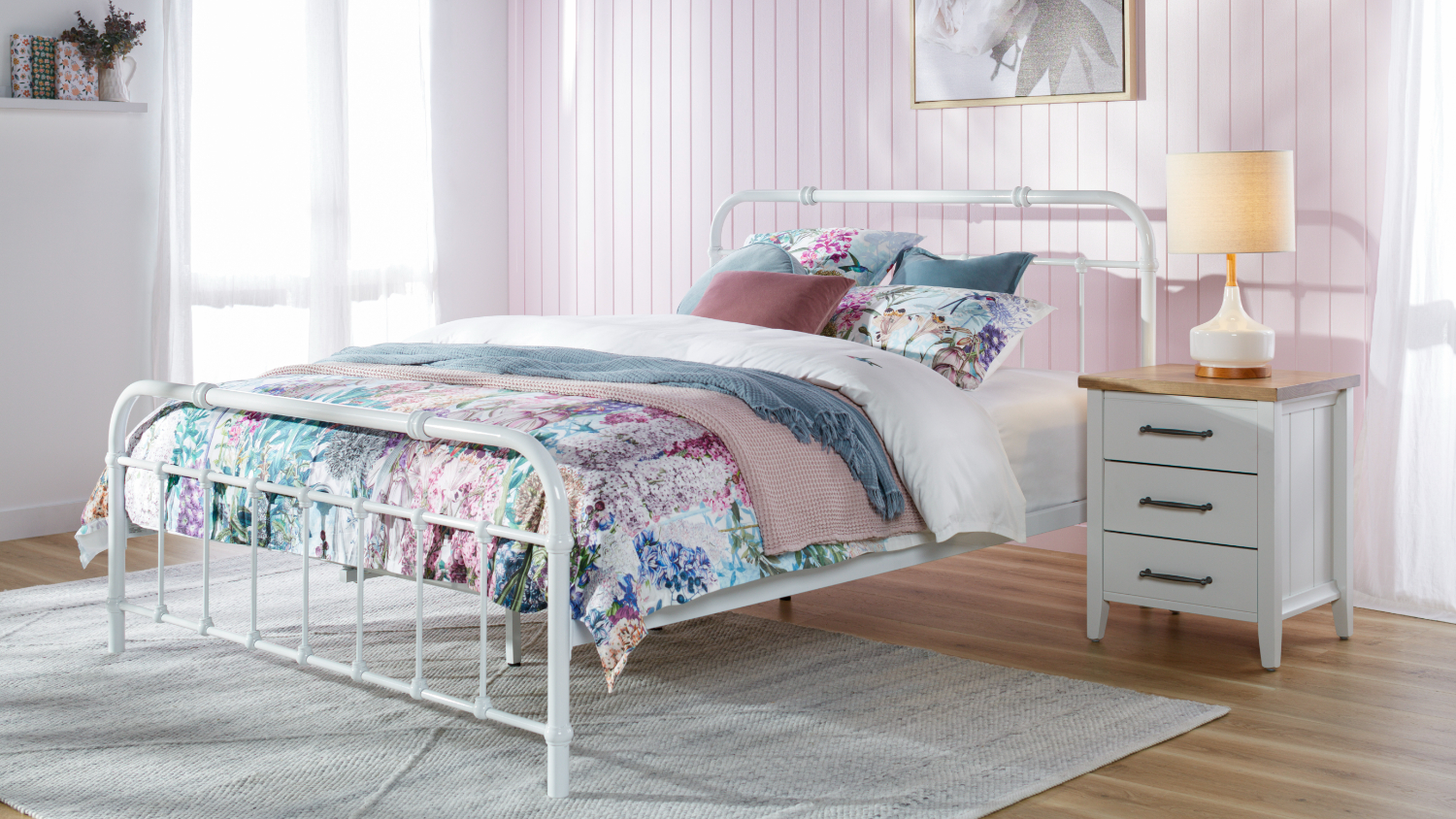 Austen Queen Bed Frame White Harvey Norman New Zealand