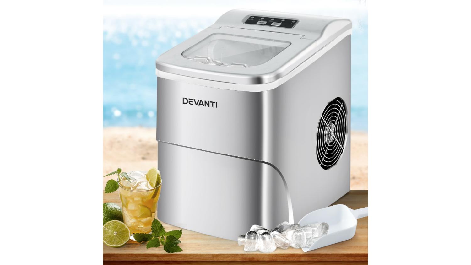 Devanti Benchtop Ice Cube Maker 2L Silver Harvey Norman New Zealand