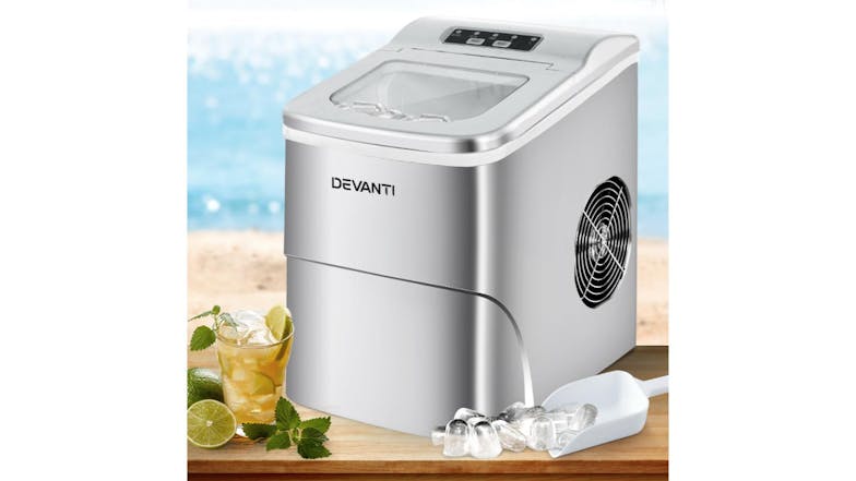 Devanti Benchtop Ice Cube Maker 2L - Silver