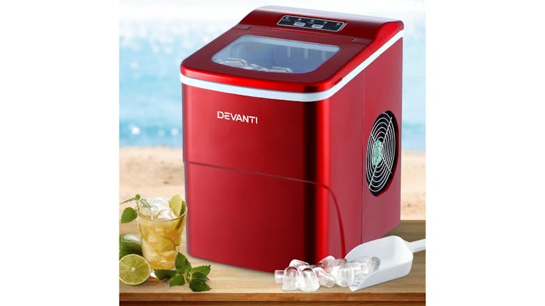 Devanti Benchtop Ice Cube Maker 2L - Red