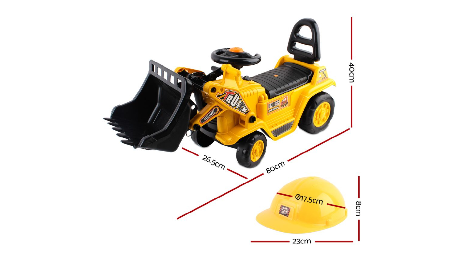 Keezi Ride-On Bulldozer for Kids - Yellow