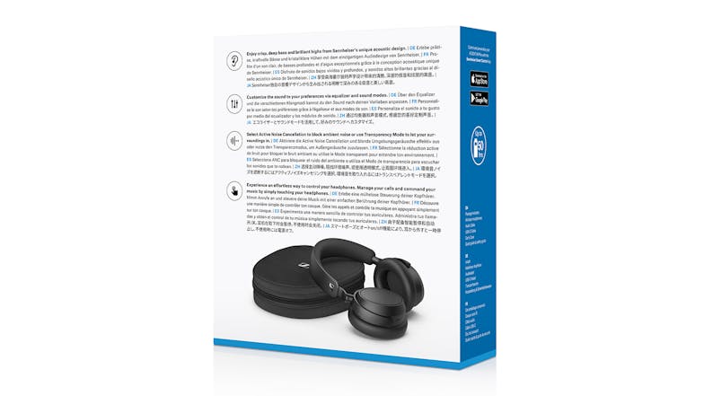 Sennheiser ACCENTUM Plus Hybrid Adaptive Noise Cancelling Wireless Over-Ear Headphones - Black