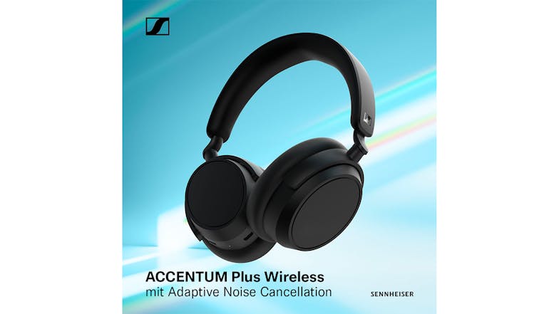 Sennheiser ACCENTUM Plus Hybrid Adaptive Noise Cancelling Wireless Over-Ear Headphones - Black