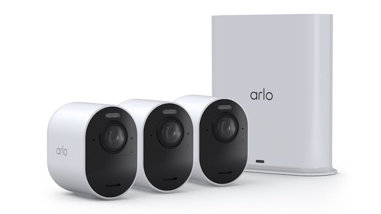 Arlo Ultra 2 4K Outdoor Wire-Free Security Camera with Spotlight & SmartHub - 3 Pack