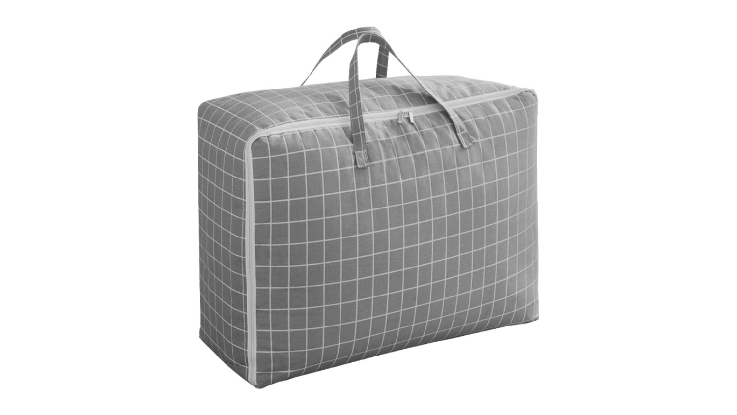 SOGA Extra Large Soft Storage Bag - Grey Plaid
